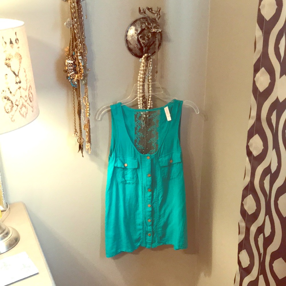 Teal tank top